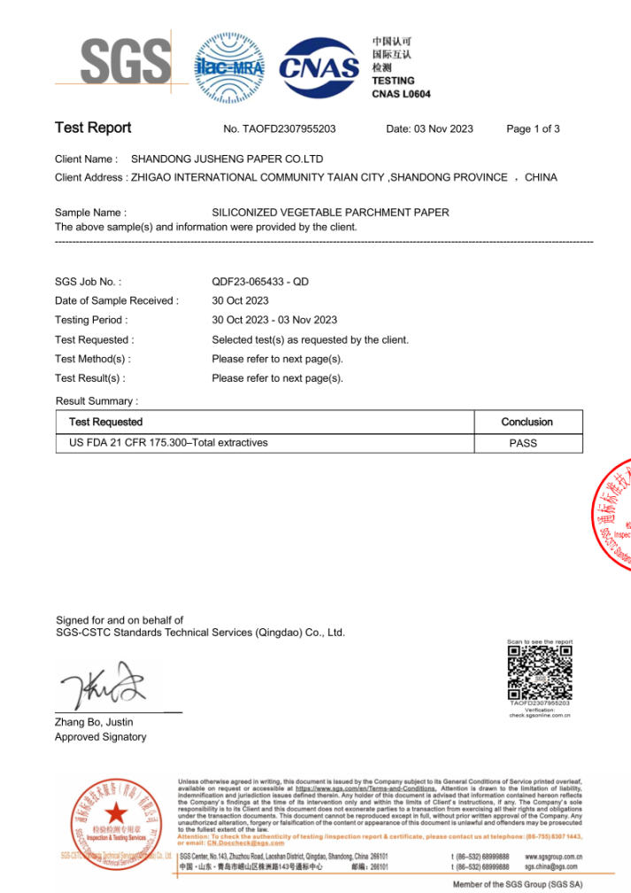 Vegetable Parchment Paper,Food Grade Parchment Paper,Baking Paper,Roll Cup Paper-Shandong Jusheng Paper Co., Ltd.